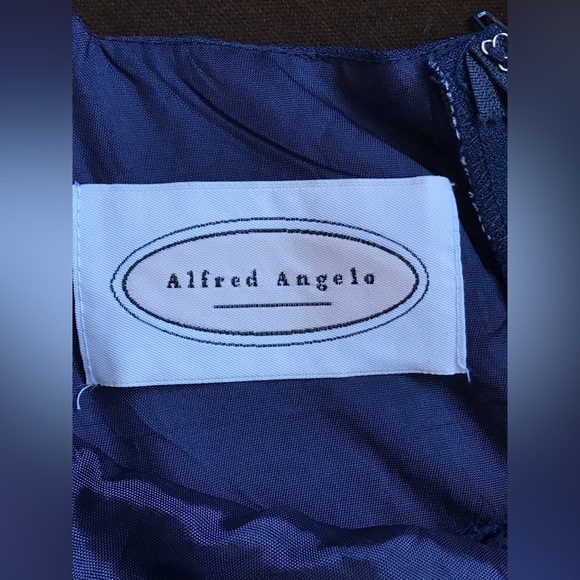 Alfred Angel Maxi Beautiful Navy Blue Gown Sz XL - Picture 10 of 14